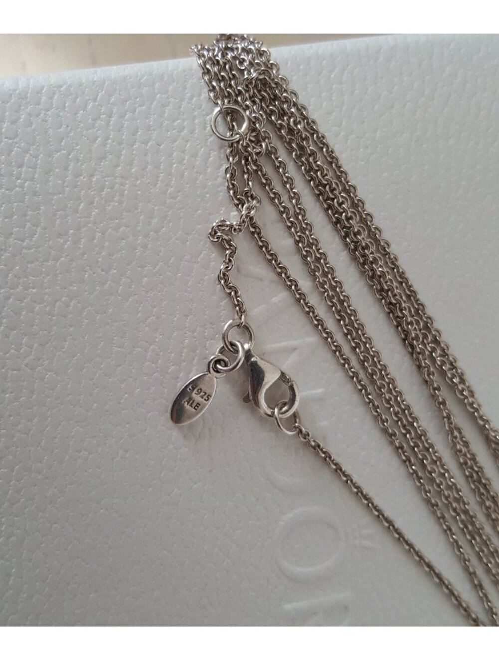 Vintage Pandora Long 36" Sterling Silver 925 Cable Chain Adjustable Retired RARE